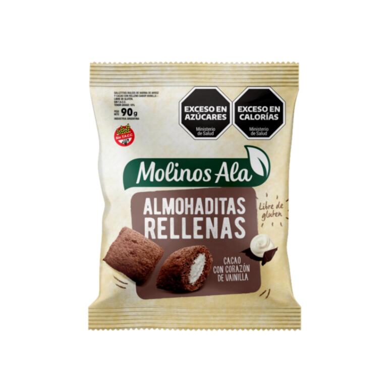 Almohaditas rellenas sabor Cacao y Vainilla x 90gr - Molinos Ala