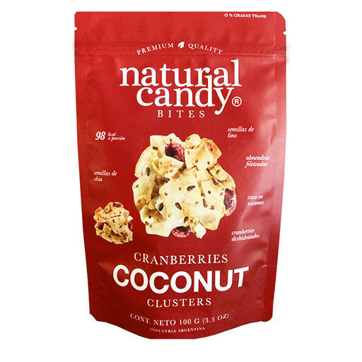 Coconut Clusters Cranberries x 100g - Natural Candy