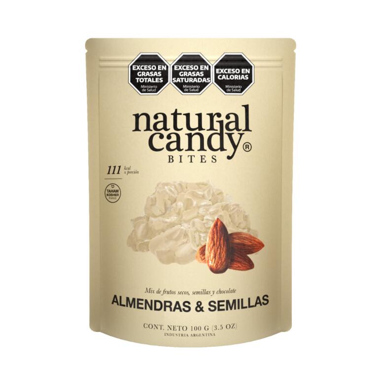 Almendras y Semillas Bañadas en Chocolate Blanco x 100g - Natural Candy