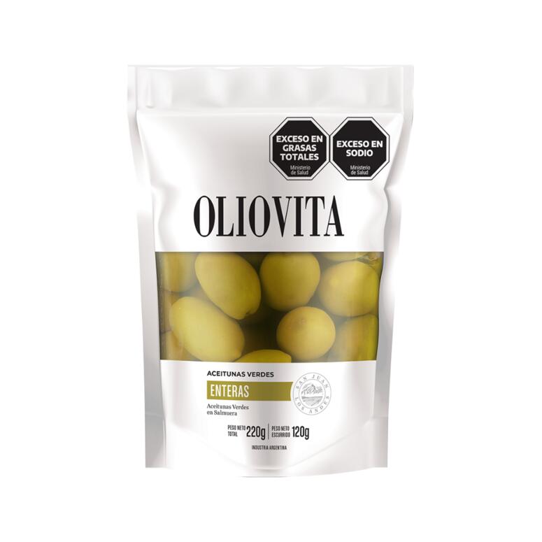 Aceitunas Verdes Enteras x 220ml - Oliovita