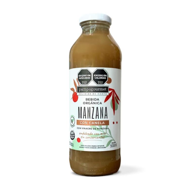 Jugo Organico de Manzana con Canela y Vinagre de Manzana x 500ml - Pampa Gourmet