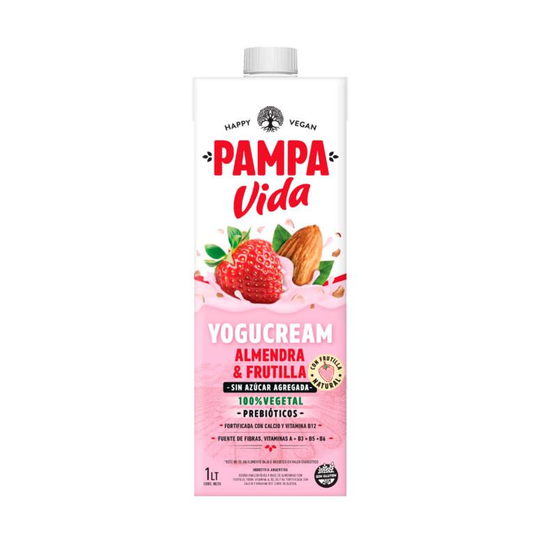 Yogucream Bebida de Almendra & Frutilla Sin Azucar x 1l - Pampa Vida