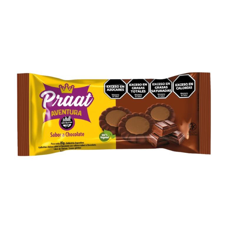 Galletitas dulces Aventura de Chocolate sabor a Chocolate x 85g - Praat