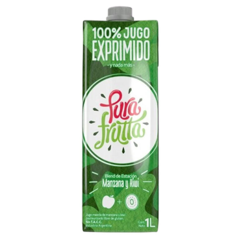 Jugo 100% Exprimido Manzana y Kiwi x 1l - Pura Frutta