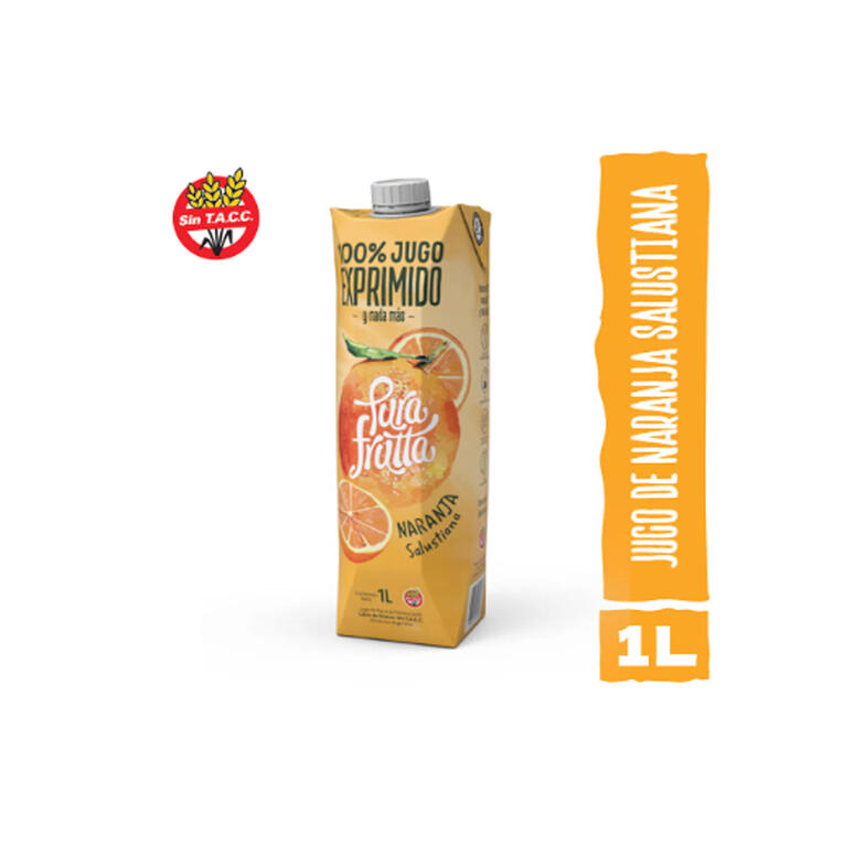 Jugo 100% exprimido naranja x 1l - Pura Frutta