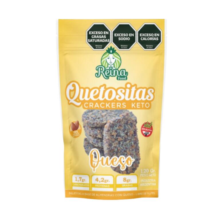 Quetositas Crackers Keto sabor Queso x 120g - Reina Food
