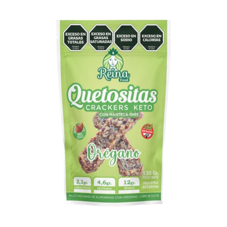 Quetositas Crackers Keto sabor Oregano x 120g - Reina Food