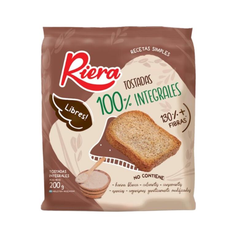 Tostadas 100% Integrales x 200g - Riera