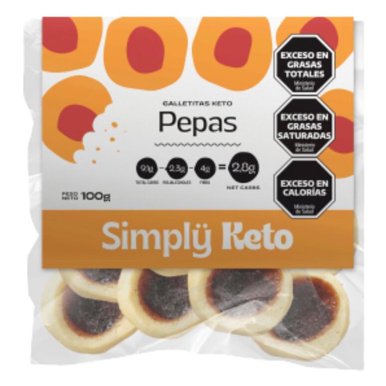 Pepas Keto con Mermelada de Frambuesa x 100g - Simply Keto