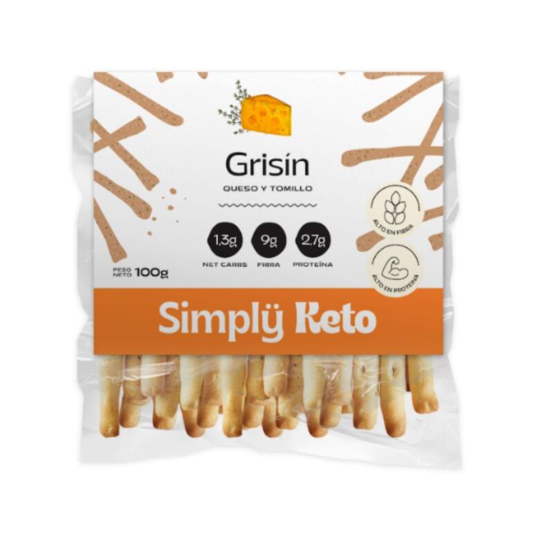 Grisin Queso y Tomillo x 100g - Simply Keto