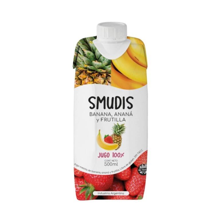 Jugo 100% Sabor Banana Anana y Frutilla x 500 - Smudis