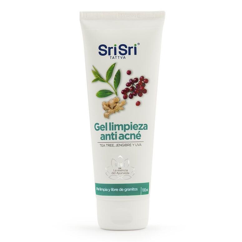 Gel Limpieza Anti Acne con Tea Tree, Jengibre y Uva x 100ml - Sri Sri