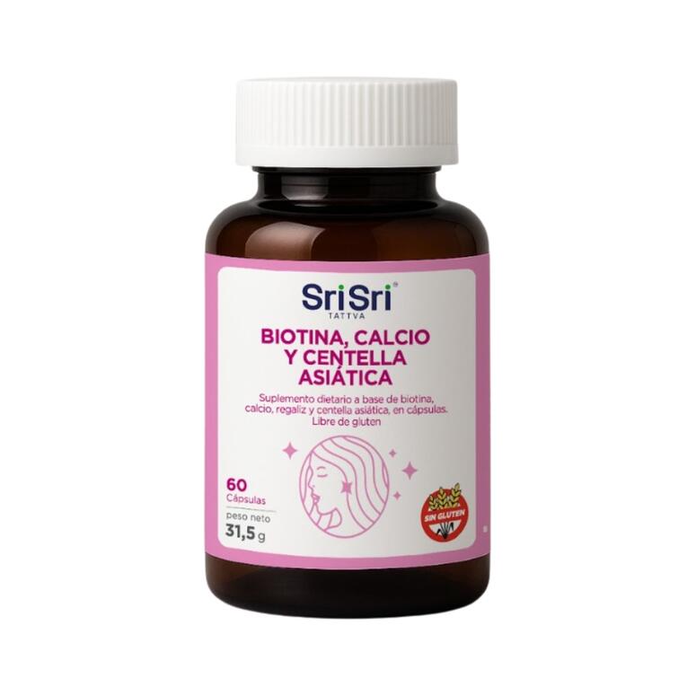 Cuidado del Cabello Biotina Calcio y Centella Asiatica x 34g - Sri Sri