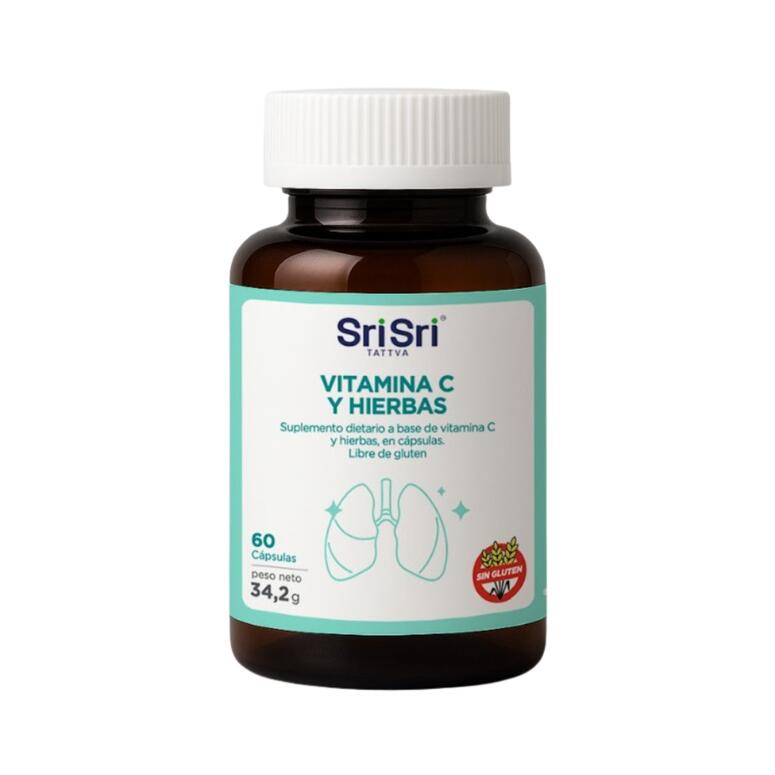 Cuidado Respiratorio Vitamina C y Hierbas x 34g - Sri Sri