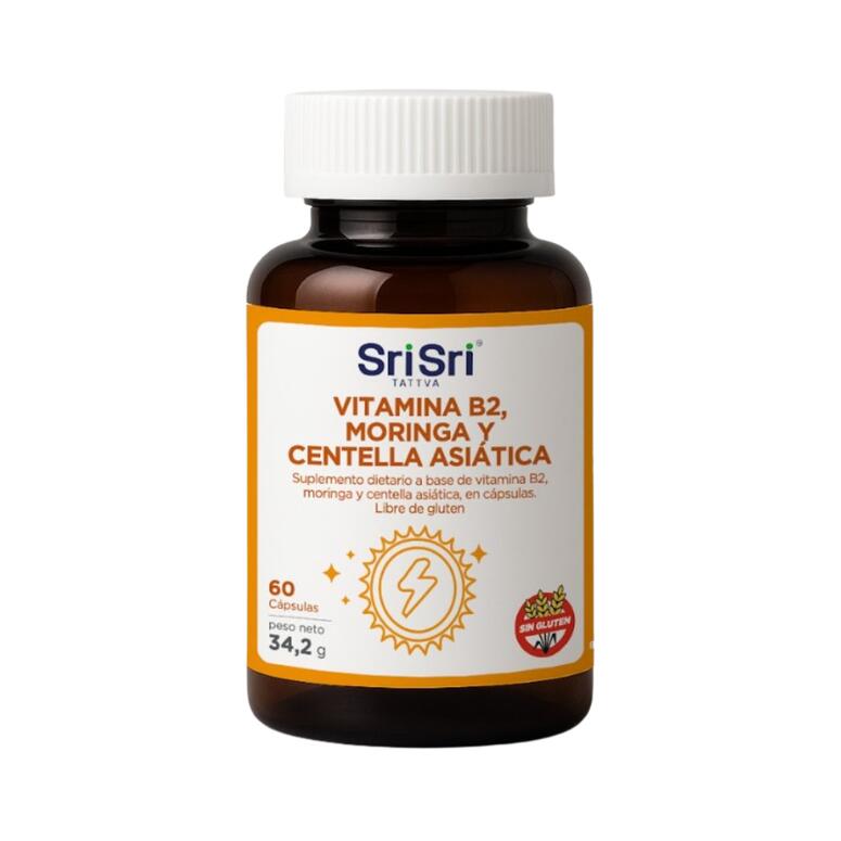 Plus de Energia Vitamina B2 Moringa y Centella Asiatica x 34g - Sri Sri