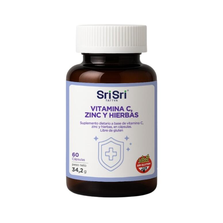 Mejora Inmunologica Vitamina C Zinc y Hierbas x 34g - Sri Sri