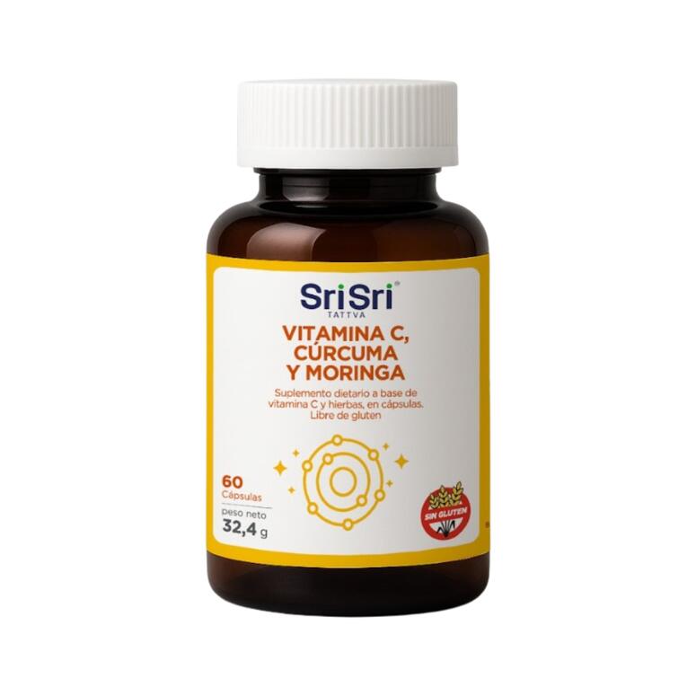 Antioxidante Vitamina C Curcuma y Moringa x 34g - Sri Sri