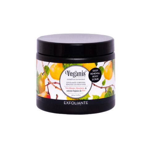 Exfoliante Corporal Renovacion Profunda (Pera Silvestre, Macadamia y Extracto Organico de Oliva) x 500g - Veganis