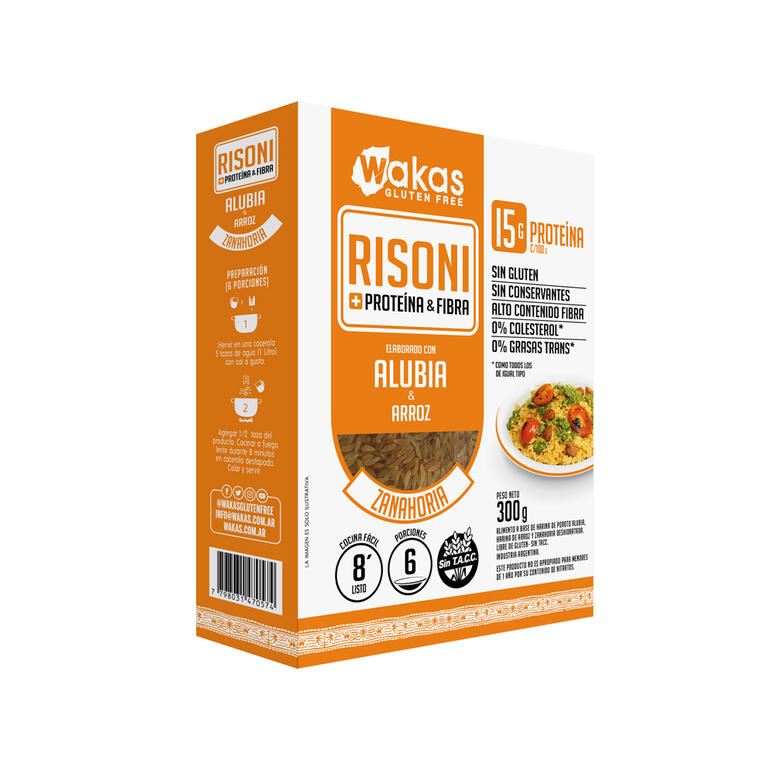Risoni de Alubia Zanahoria x 300g - Wakas