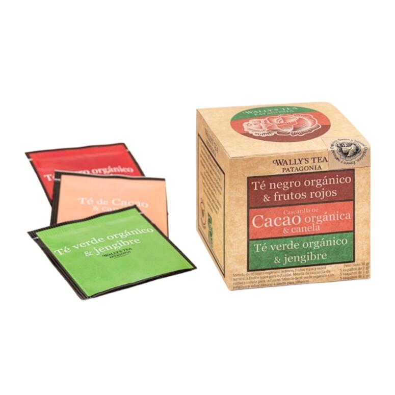 Infusion surtido de Te Negro, Cacao & Te Verde  x 30g - Wallys