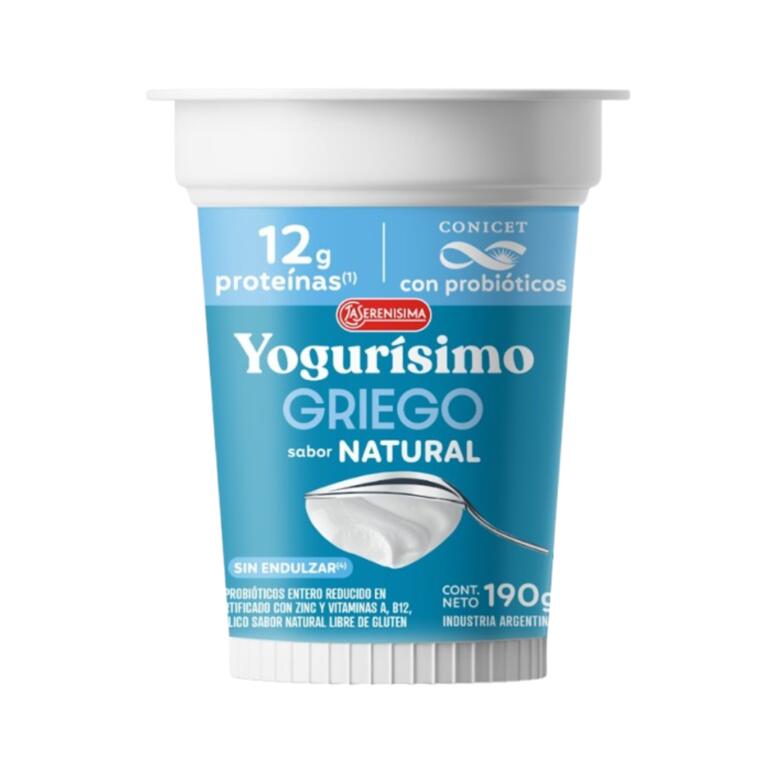 Yogur Griego sabor Natural Sin Endulzar x 190g - Yogurisimo