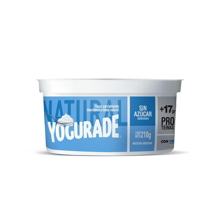 Yogur Descremado con Proteinas Sabor Natural x 210g - Yogurade
