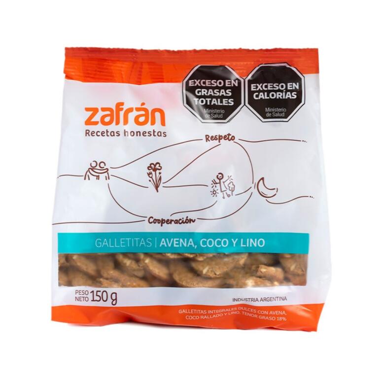 Galletitas de Avena Coco y Lino x 150g - Zafran