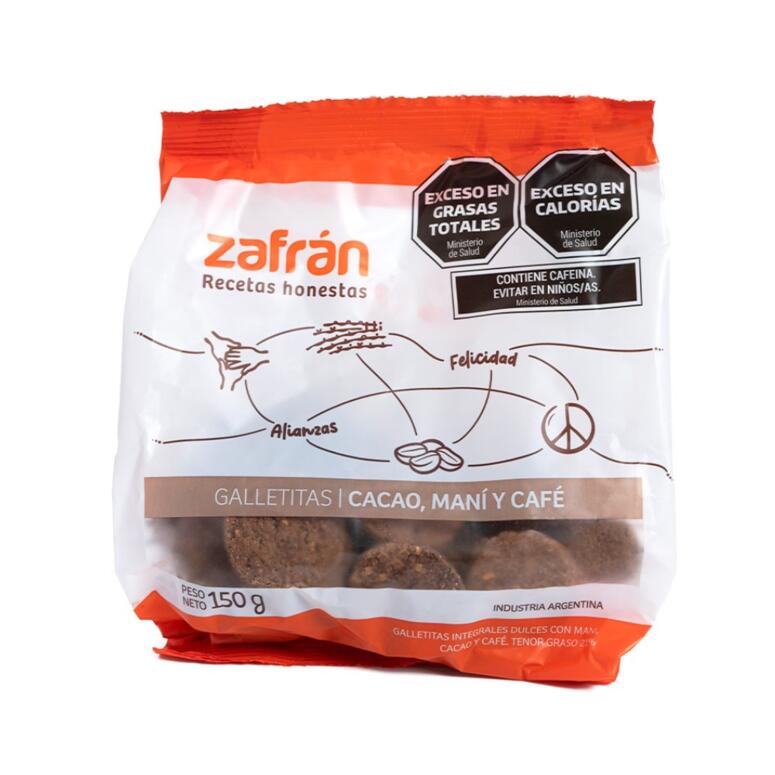 Galletitas de Cacao Mani y Cafe x 150g - Zafran