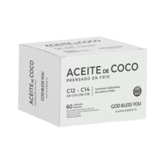 Aceite de Coco Prensado en Frio x 60 capsulas blandas x 126g - God Bless You